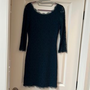 Babaton Size 8, Green Lace Dress with Low Back